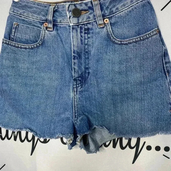 Asos Cut off Raw Hem Denim Shorts - Picture 3 of 6